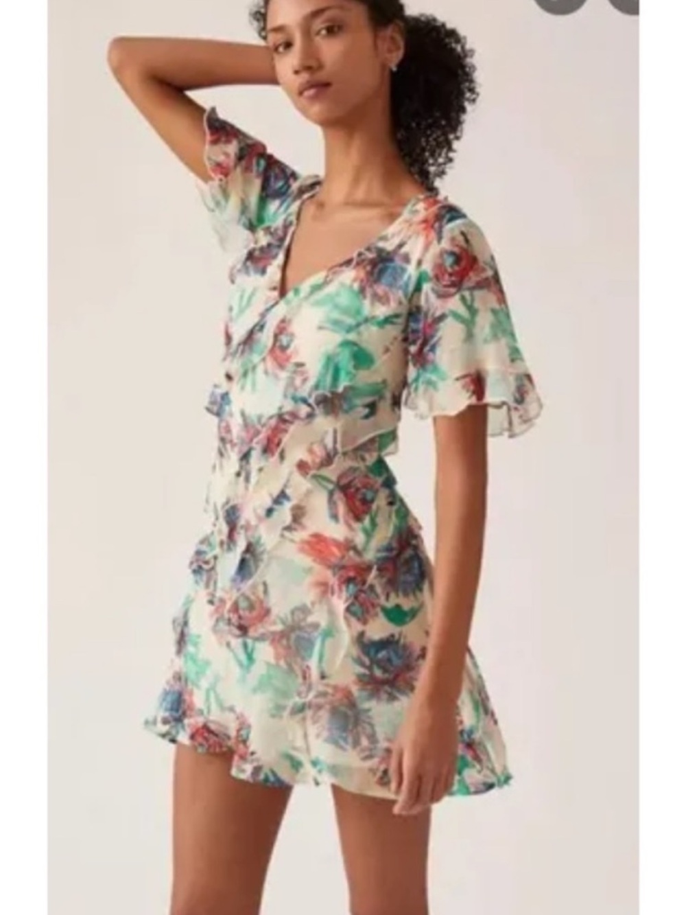 Anthropologie Floral Effortless Mini Dress - Picture 1 of 6